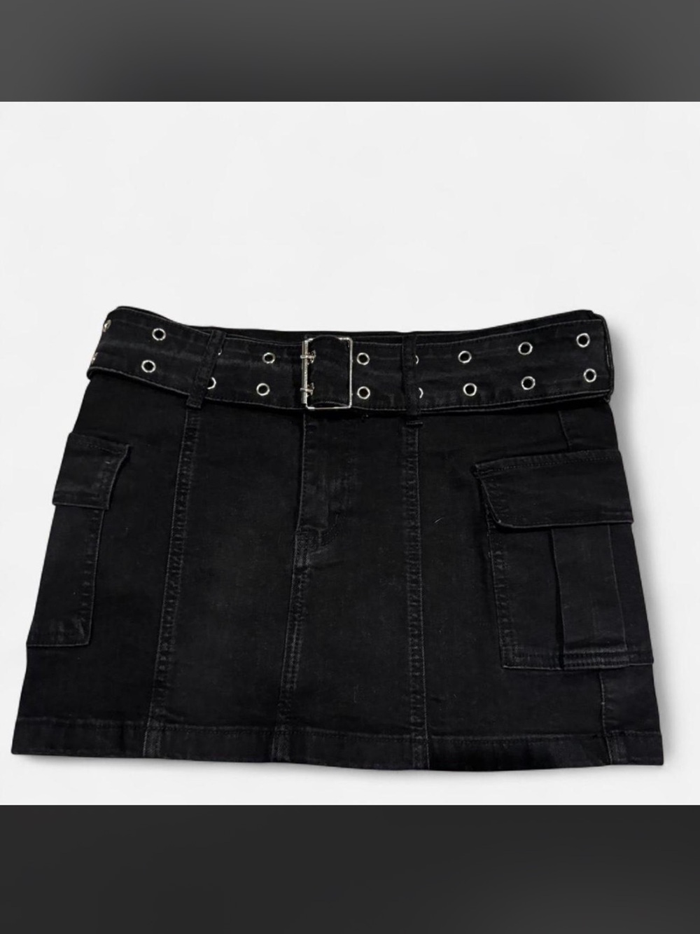 Windsor Black Denim Mini Skirt